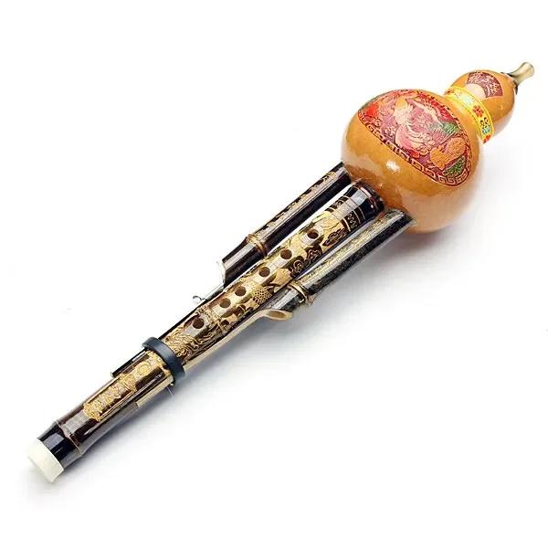 Handmade Natural Bamboo Gourd Cucurbit Flute C Tone Chinese Minority Instrument Flauta Hulusi Detachable Flute