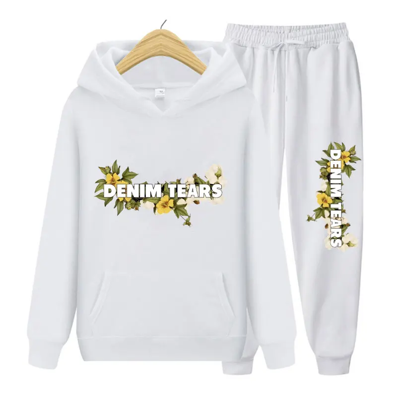 

Бренд DENIM TEARS, хит продаж, новая модная толстовка с принтом, модный мужской спортивный костюм в Европе и Америке
