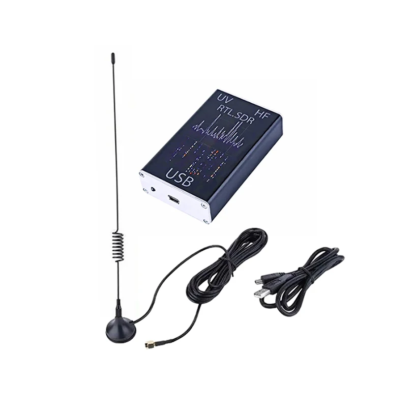 100KHz-1.7GHz Full-Band Software Radio USB RTL2832U+R820T U/V Antenna HF FM AM RTL-SDR RX IPEX Antenna Mini USB VHF