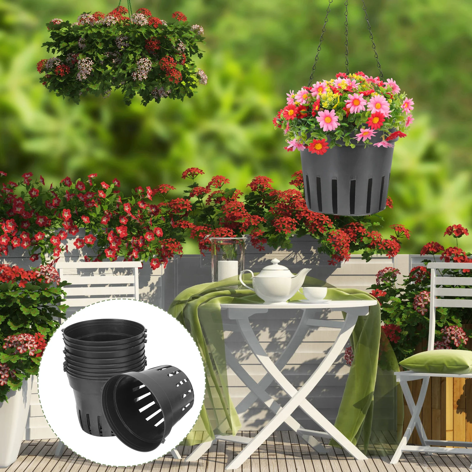 

10 Pcs Hanging Pot-type Seedling Flower Planter Man Accessories Indoor Plants Vase Cache Orchid