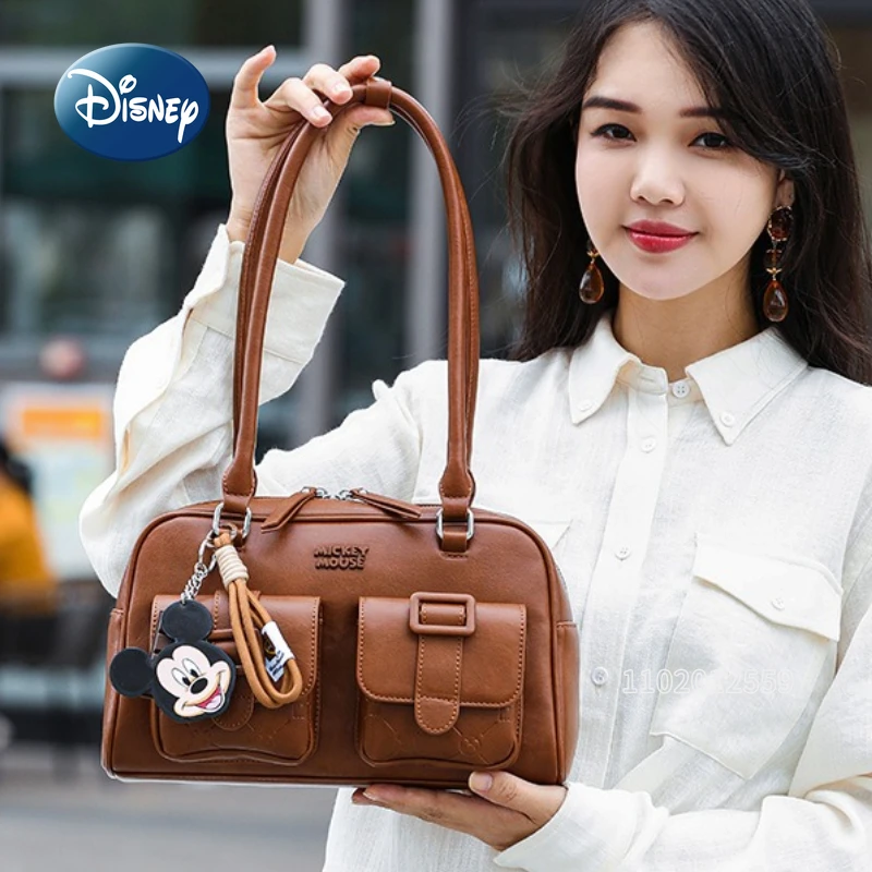 

Disney Mickey New Bowling Bag Luxury Brand Original Women's Shoulder Bag Large Capacity Fashion Women's Handbag High Quality