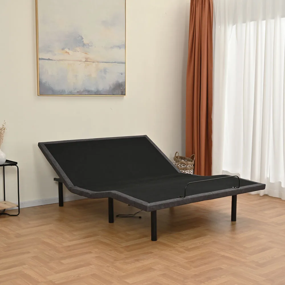 

Deren Adjustable Bed Frame Full Metal Frame Bears 705 Lbs Head And Legs Can Lift Independently, Zero Gravity Prevents Snoring