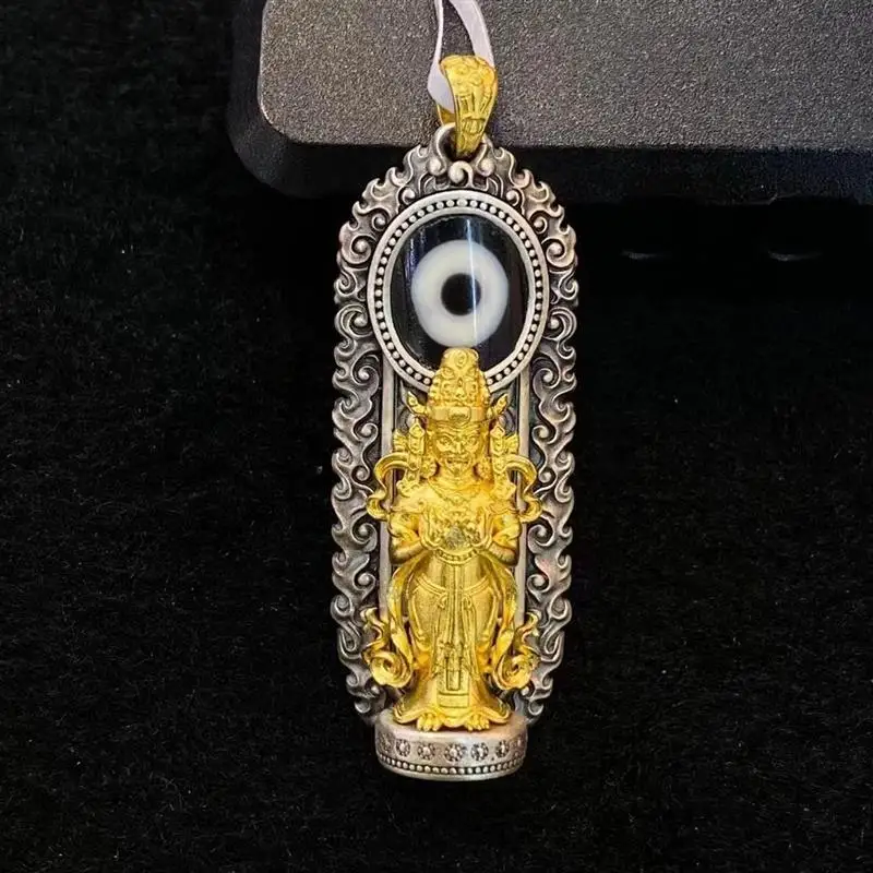 

Blessing Enamel Zaki Ram Guardian Buddha Pendant For Men Jewelry Personalized Amulet Necklace Male Sweater Chain Accessories