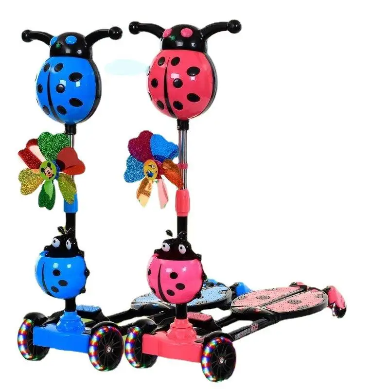 flashy-four-wheel-children's-scooter-boys-girls-skateboard-frog-style-toy-car-kids'-fitness-equipment-sports-goods