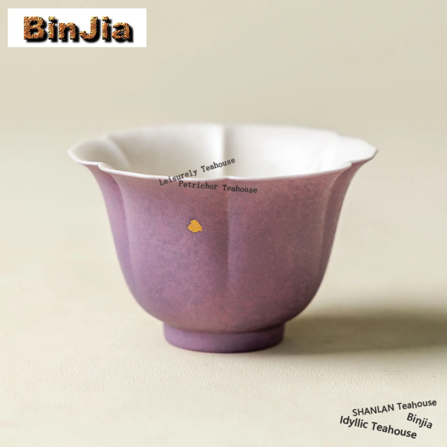 

70ml Gold Leaf Petal Teacup Creative Tea Bowl Set of Cups Tea-tasting Personal Cup Chazhan Master Cups Household Tea Ceremony