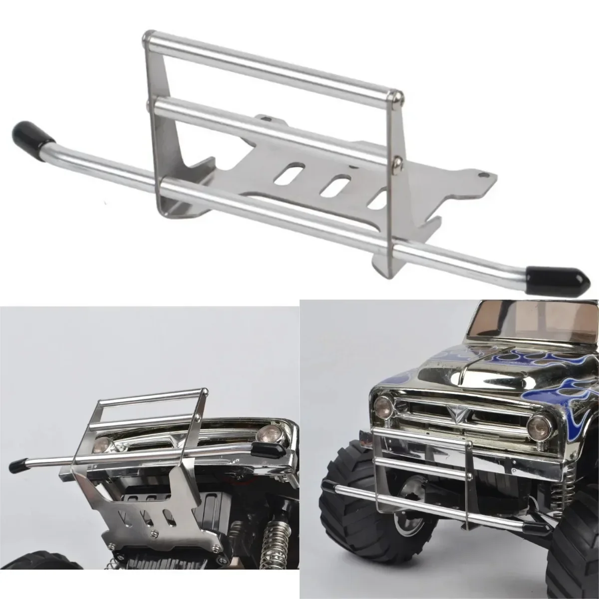 

Metal Front Bumper for Tamiya CW-01 Lunch Box Unimog 406 BlackFoot Monster Beetle Upgrade Accessories