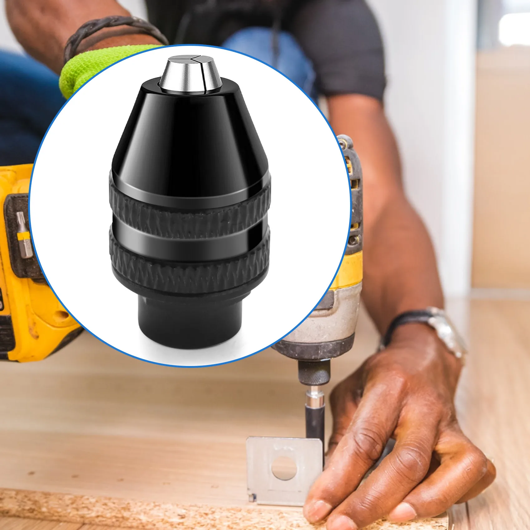 [A92P!】 Drill Chuck, 1/32 To 1/8 Replacement 4486 Drill Keyless Bit Chuck Shaft Rotary Tool Quick Change Adapter Kit