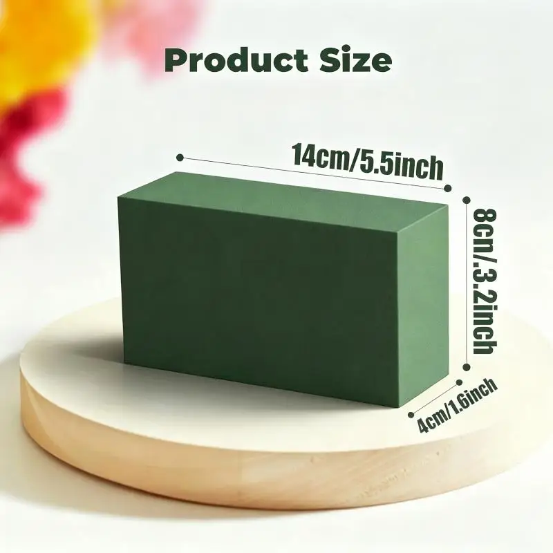 3PCS Flower Arrangement Foam Rectangle Shape Absorbent DIY Flower Holder Drying Wet Function Floral Foam Block Garden Supply