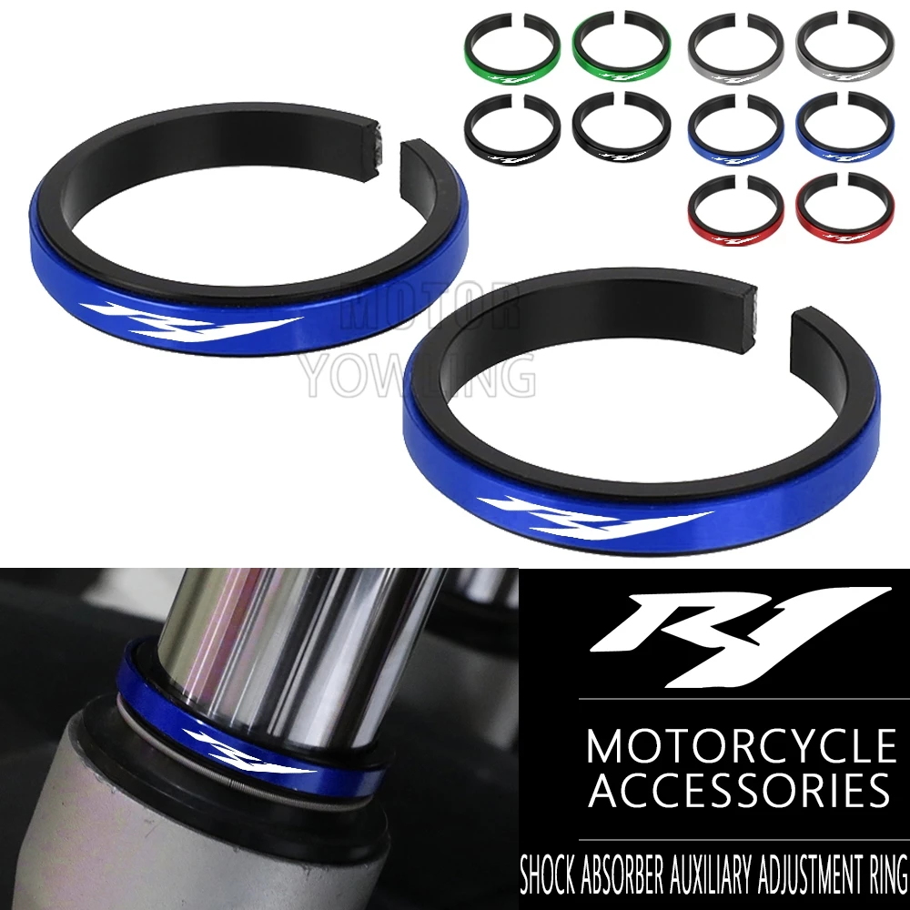 FOR Yamaha YZF R1 YZFR1 YZF-R1 YZF-R1M YZF R1M 40-44mm Motorcycle Parts CNC Shock Absorber Auxiliary Adjustment Ring Accessories