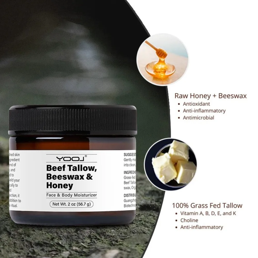 Effective Gentle Beef Tallow Beeswax Refreshing Hydrate Moisturizing Cream Body Moisturizer Brightening Skin Balm