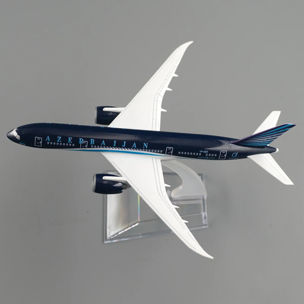 1/400 Alloy Aircraft Boeing 787 Azerbaijan Airlines 14cm Plane B787 Children Kids Gift for Room Desk Decoration