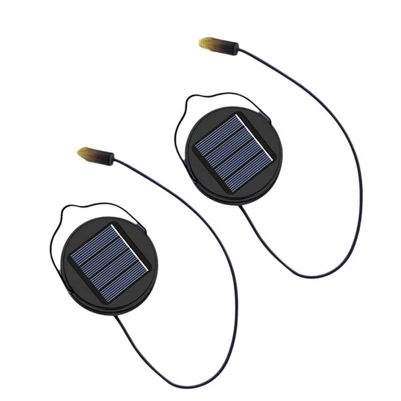ABDJ-2Pack 600Mah أضواء الشمسية استبدال العلوي لأضواء الفانوس في الهواء الطلق مقاوم للماء للحديقة والساحة وهدايا عيد الميلاد ذاتية الصنع