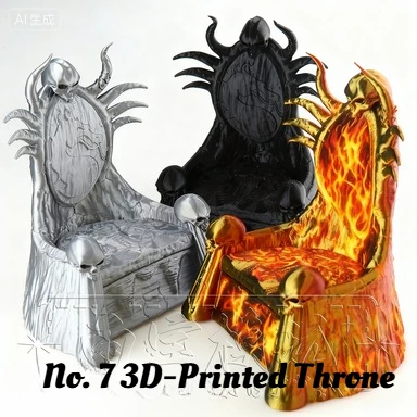

3D Printed Square Throne Exclusive for Action Figures Plastic Art Sculpture Toy Decoration