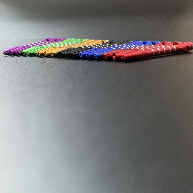 6 Buah Anak Panah Logam Kelas Atas Batang Aluminium Ukuran 48Mm/1.89 Inci Set Garis Ukiran Warna Batang Logam 6 Warna Aksesori Pilihan