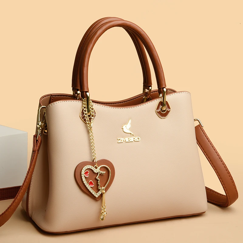 

Fashion Women Soft PU Leather Handle Handbag Designer Shoulder Crossbody Bag Ladies Large Capacity Shopping Messenger Tote Bag