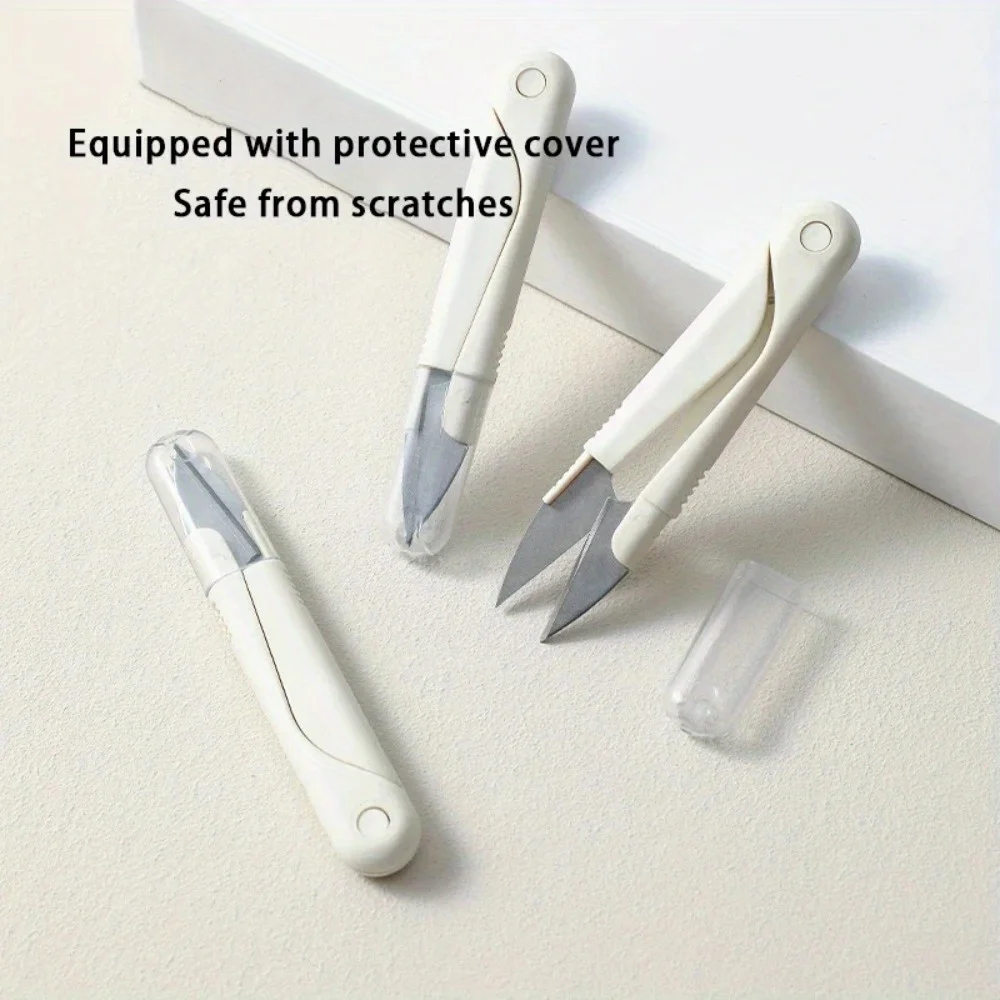 2/8/16 قطعة مقص الربيع الفولاذ المقاوم للصدأ مع غطاء المحمولة موضوع رئيس خيط السمك الخياطة مقص خياط #6