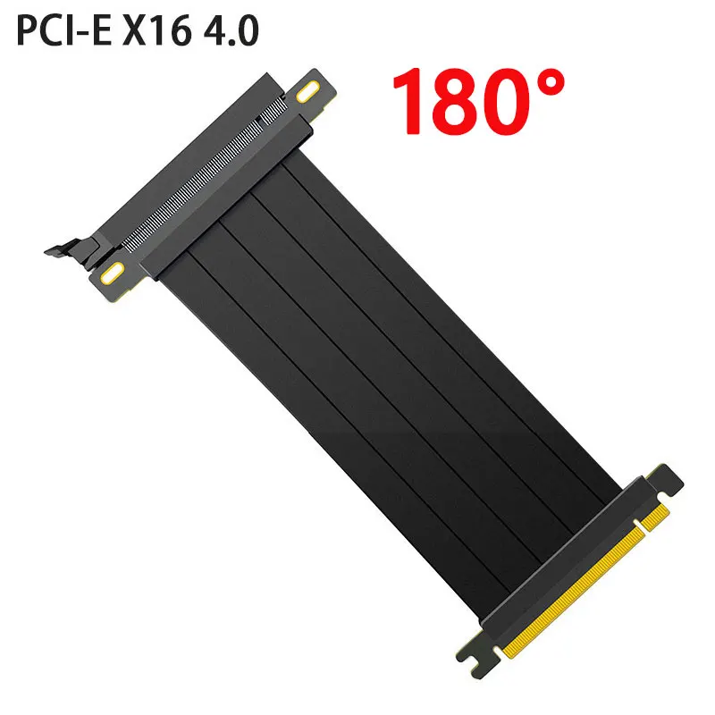 

Riser RTX3090 3080 3070 3060 PCI-E 4.0 Cable PCI Express Gen4 X16 Extension Cable 180 Degree GPU Compatible With PCIE3.0/2.0/1.0