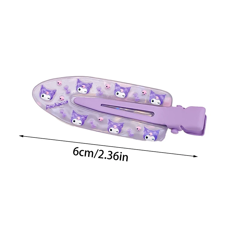 Kawaii Sanrio Traceless Hair Clip Cartoon Hello Kitty Kuromi Sweet Side Bangs Clip Hairpins For Women Girl Hair Accessories Gift