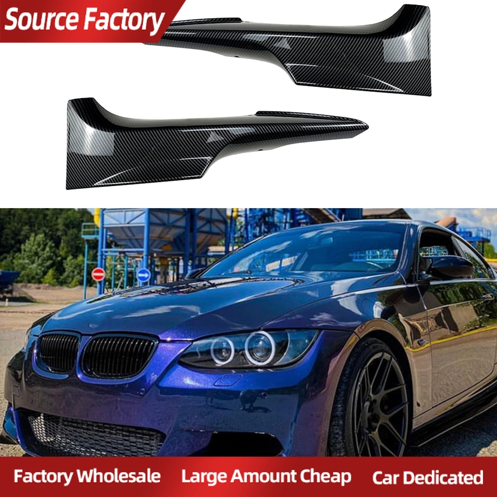 

Горячий для BMW 3 серии E92 E93 M-Tech 2006-2009 Coupe 2-дверный передний бампер, боковой разделитель, автомобильное вентиляционное отверстие, нижний спойлер Li