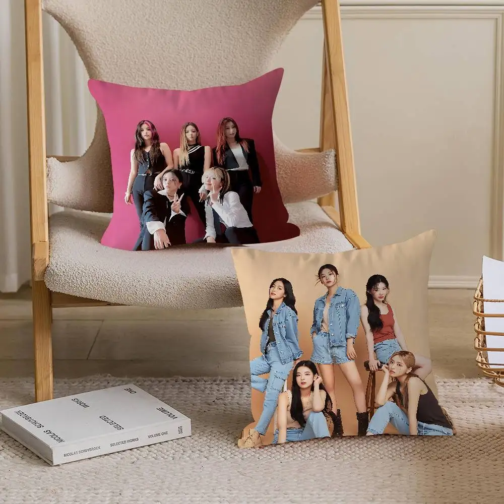 I-Itzy Girls Cushion Cover Decorative Pillow Sofa Home Decor Case Pillow Cases