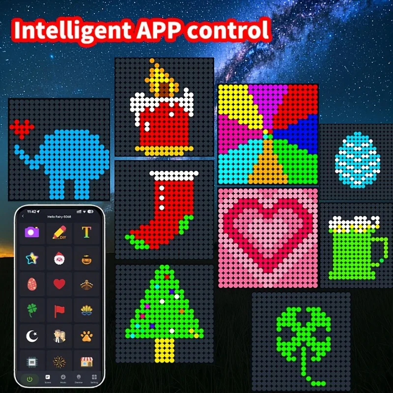 DC5V WS2812 أضواء الجنية الستار Led سلسلة RGBIC Led سلسلة ضوء ديكور عكس الضوء بلوتوث APP التحكم DIY بها بنفسك حفلة عيد الميلاد