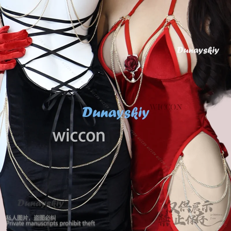 Anime Queen Jirai Kei Girls Sexy Woman Cosplay Red Velvet Fashion Dress Lolita Angel Devil Hallowen Carnaval Party Customized