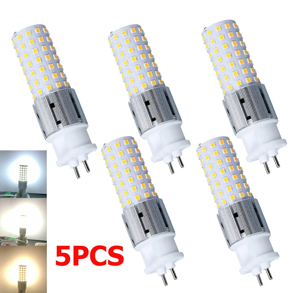 

5PCS 15W 96LEDs LED Corn Light Bulb Headlight Lamps Appliance White Lamp Super Halogen Bright Angle G12 Base Smd2835 360 Lights