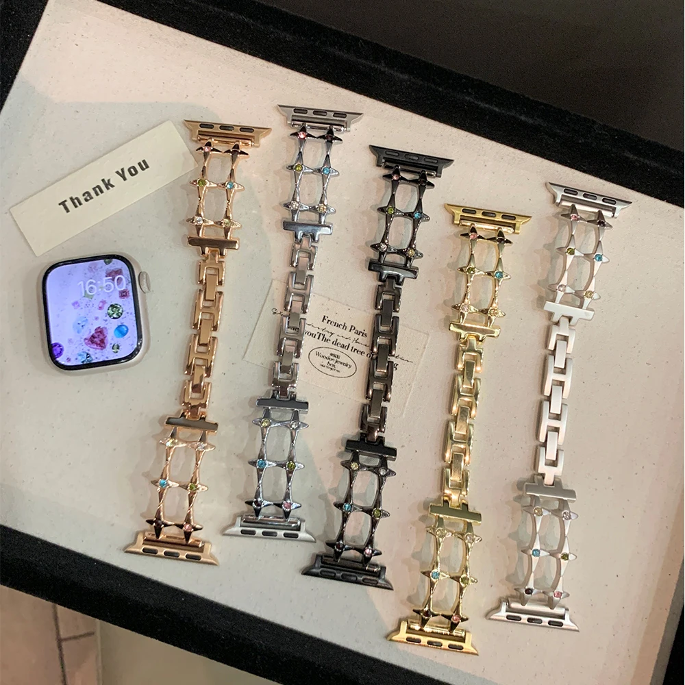 

Браслет из нержавеющей стали для Apple Watch Band Ultra 2 49 мм 9 8 7 42 44 45