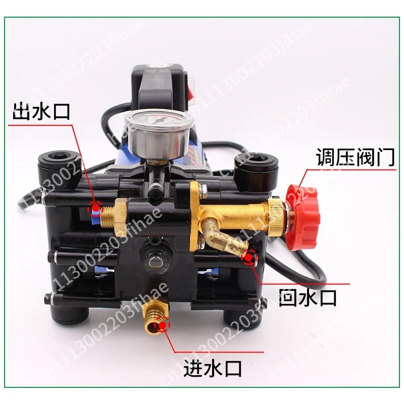 12V/24V/60V agricultural 48v high pressure three-cylinder plunger pump, high pressure high lift sprayer sprayer