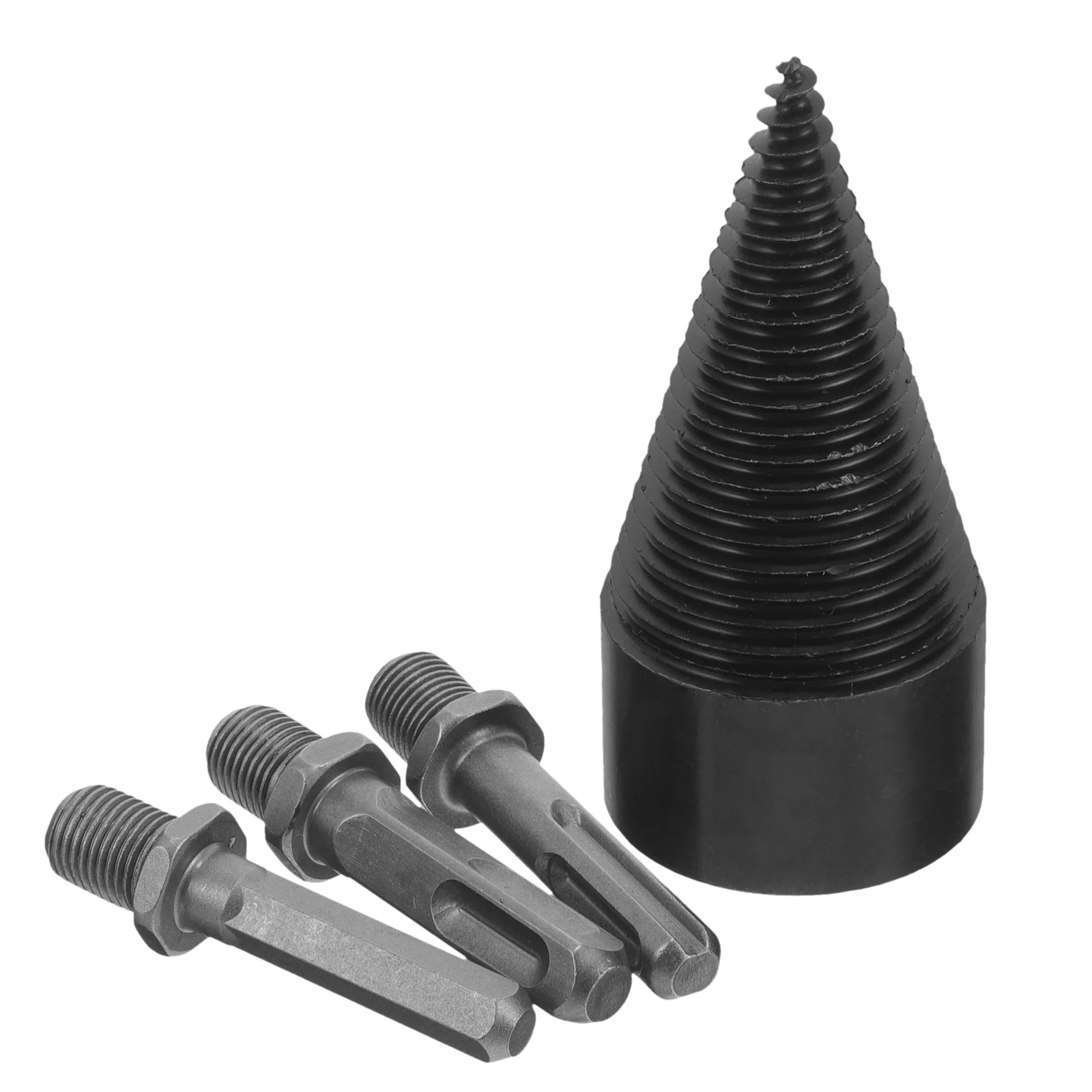 1 set di punte da trapano per legna da ardere, spaccalegna, strumento per spaccare tronchi elettrici con struttura in acciaio per una efficiente lavorazione del legna da ardere