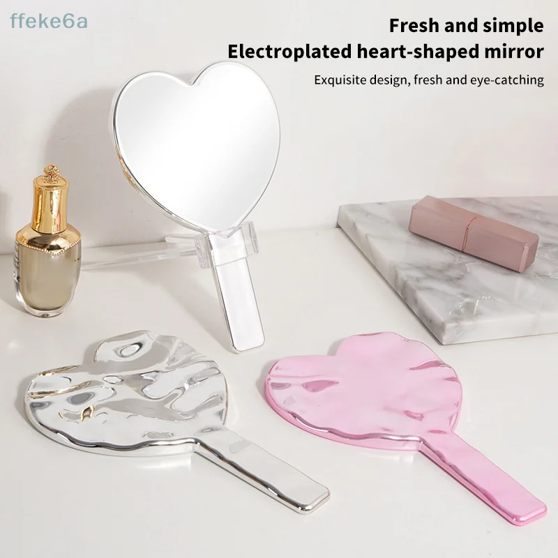 1PC Portable Handhold Mini Stainless Steel Unbreakable Makeup Pocket Mirror Cosmetic Mirror Cute Makeup Mirror Makeup Tools