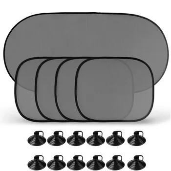 Parasol para ventana de coche, suministros para automóviles, parasol con ventosa, cortina para coche, parasol para coche, cubiertas de estilo para coche, 5 uds.