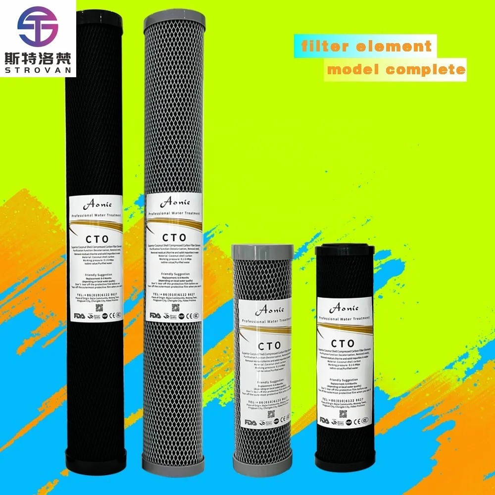 

STLF 20 Inch CTO Water Filter Cartridge Coconut Activated Carbon Block Cartridge for Pre-filtration