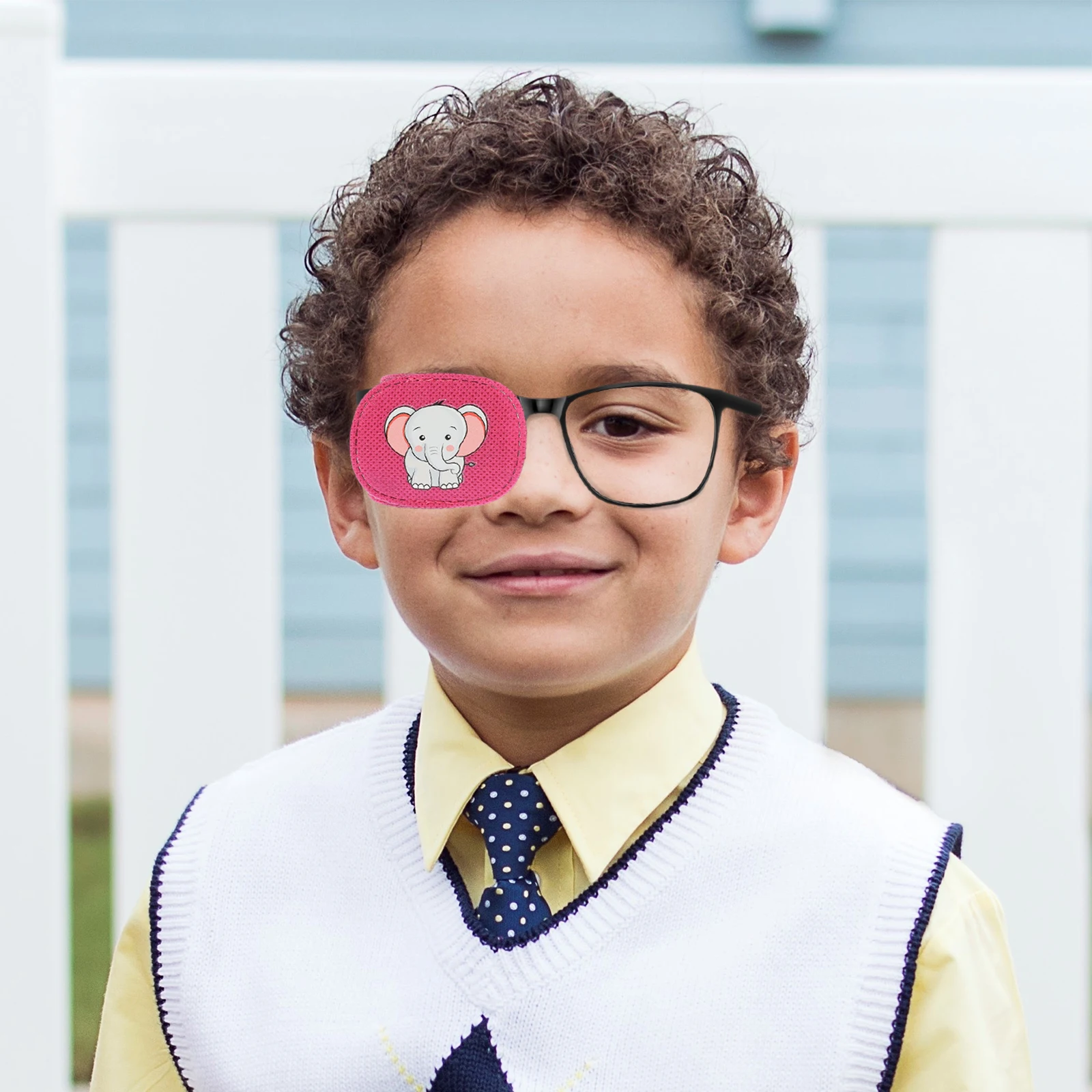 

6pcs Lazy Patches Strabismus Correction Amblyopia Training Non-Woven Reusable Covers Comfortable Breathable Patch For