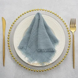 24pcs 32x32cm Cloth Napkins Cotton Gauze Napkin Handkerchief Tea Towels Cheesecloth Vintage Wedding Linen Party Table Decoration