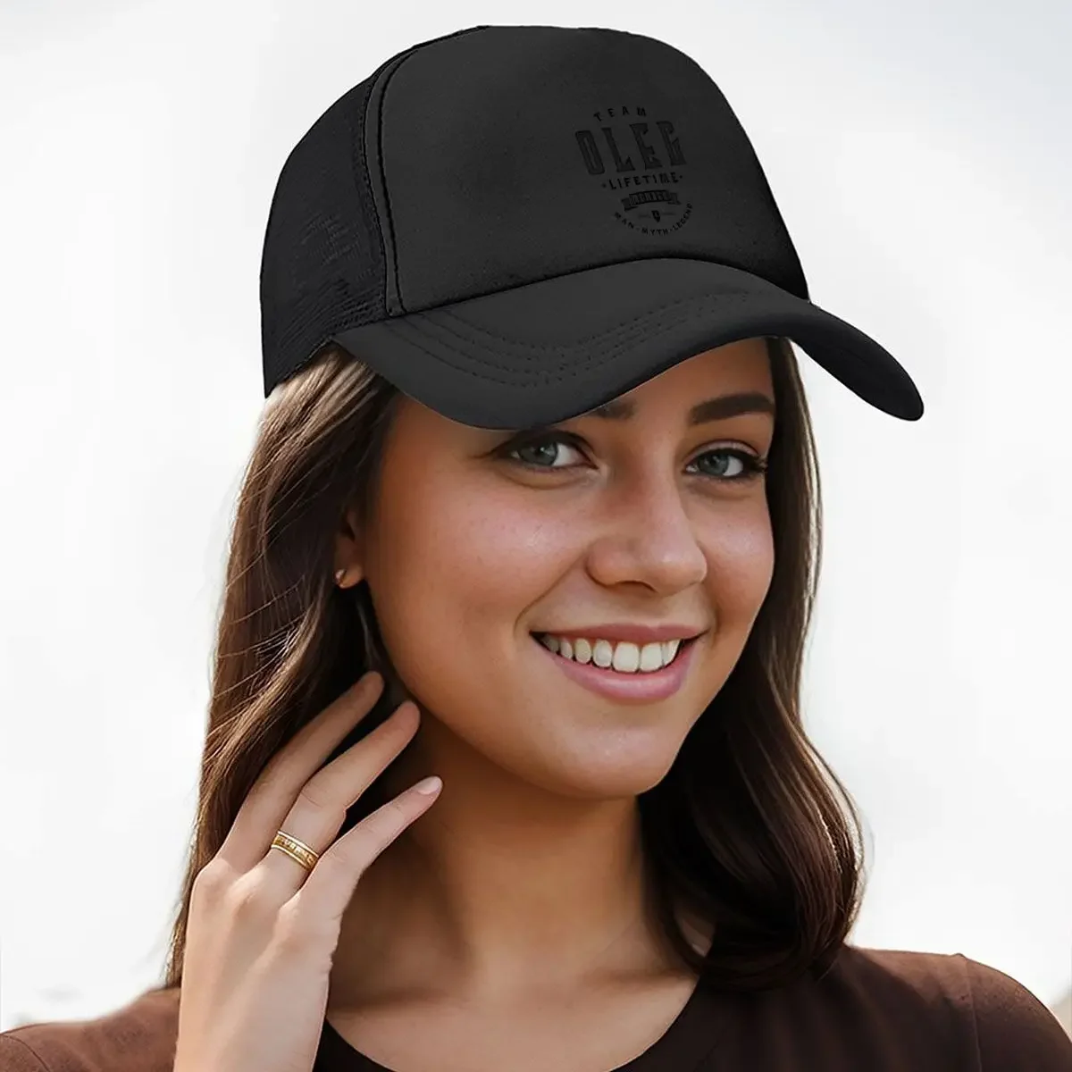 Team Oleg Lifetime Member, Man - Myth  Legend Themed Design Mesh Baseball Cap