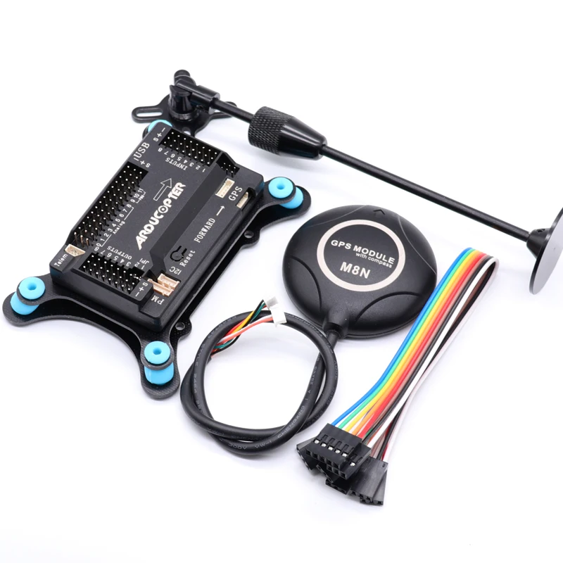 APM2.8 APM 2.8 flight controller Ardupilot +M8N GPS built-in compass +gps stand+shock absorber for RC Quadcopter Multicopter