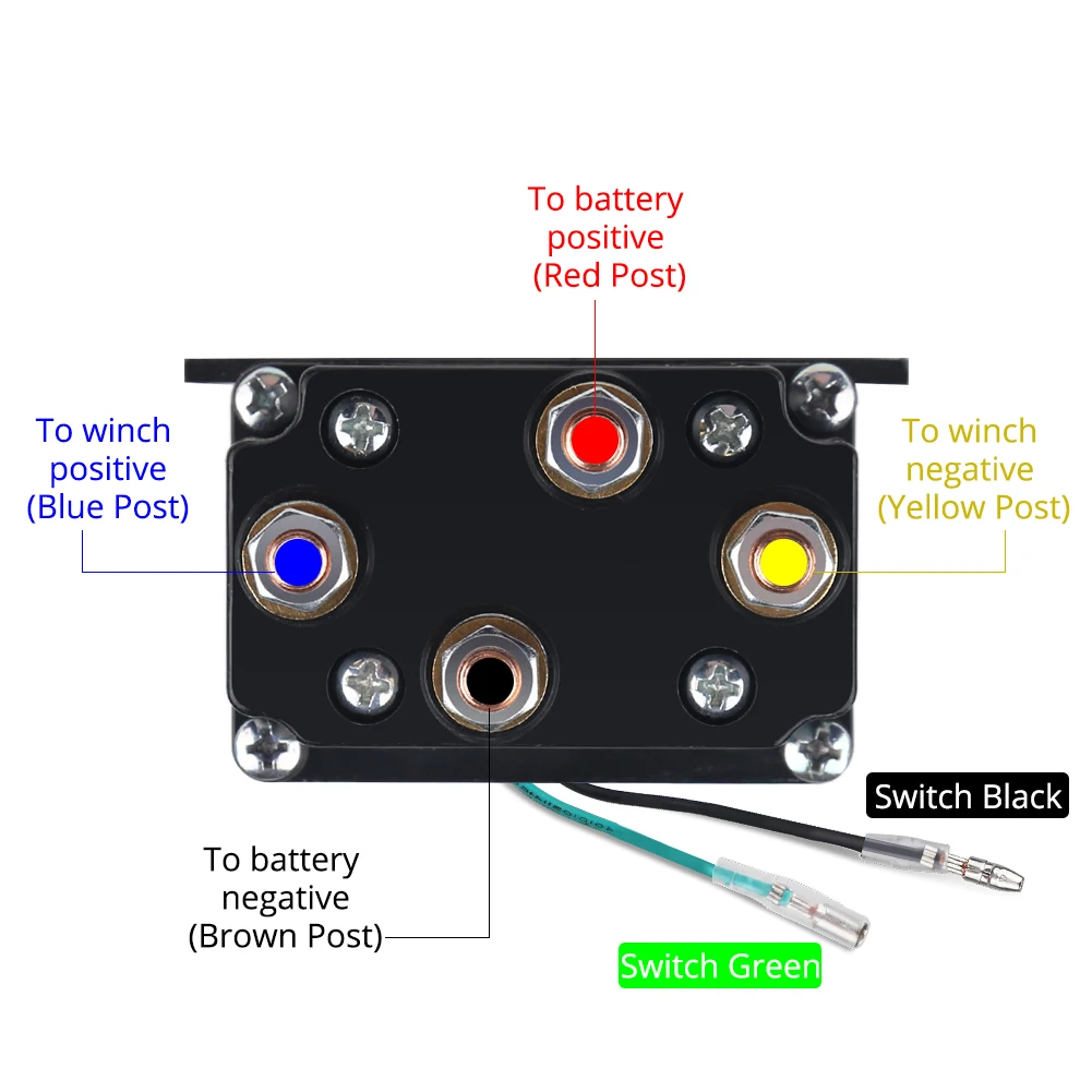 12V 24V 250A winch electromagnetic relay universal contactor winch rocker switch thumb combination kit For ATV/UTV 4WD Winches