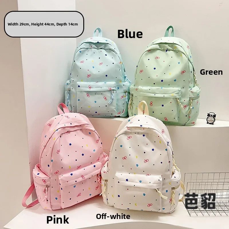  Style Large Capacity Backpack for Girls High School Students Cute Sweet Appearance Dual Shoulder Bag Casual Daily Use