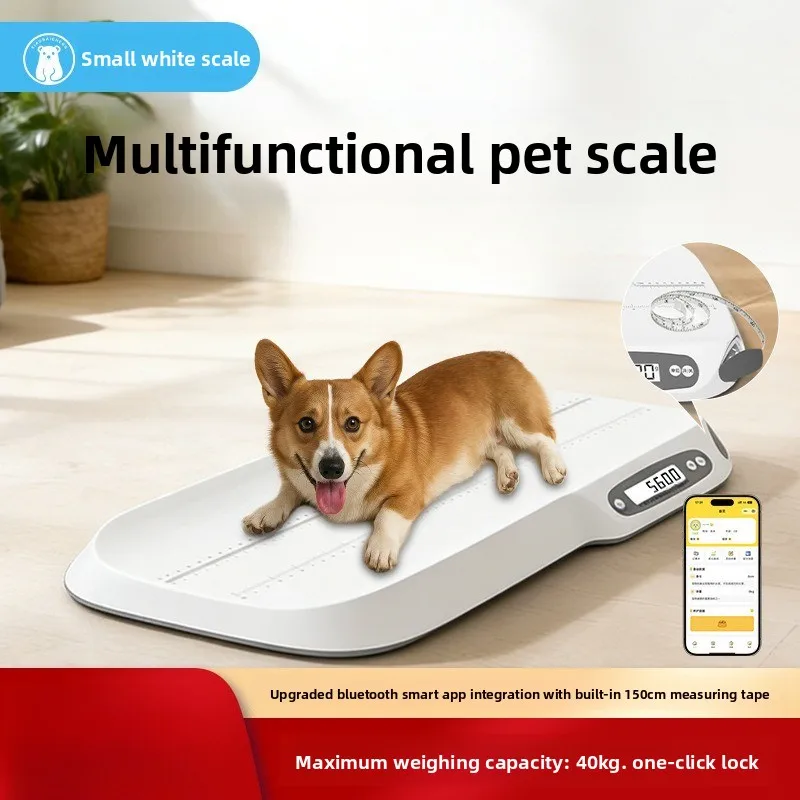 Multi‑function Pet Electronic Balance, Accurate Weight Tester with Height Head‑girth Measuring for Dogs Cats