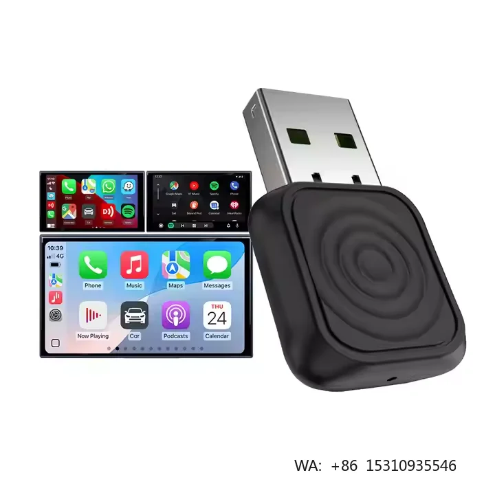 Mini ultra Both Wired to Wireless Carplay Android Auto Channel Steering Wheel Control Ai Box Car Play 2 in USB Adapter