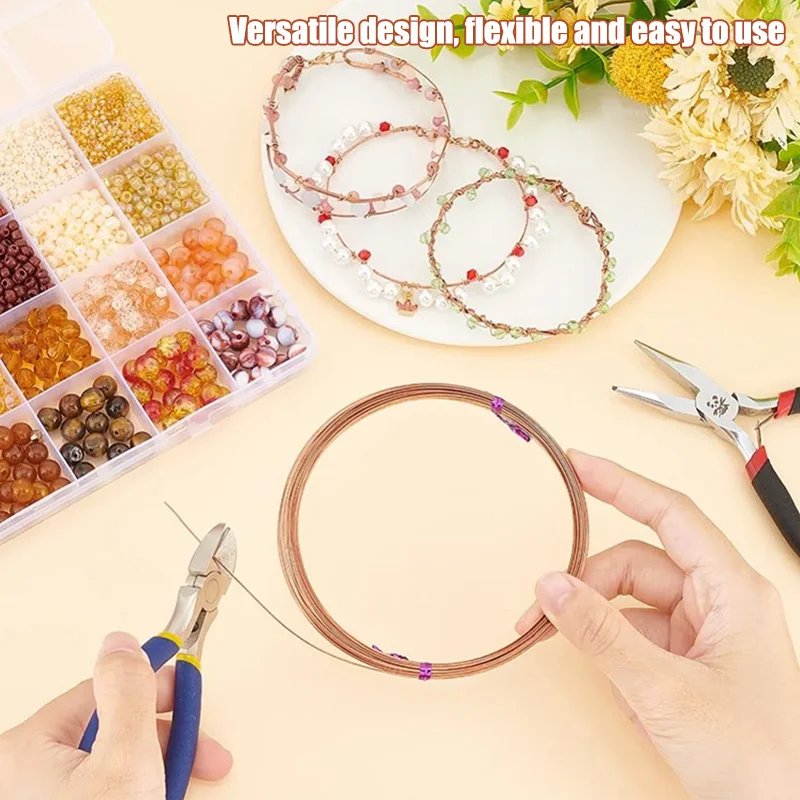 

High Quality 10m Copper Line Wire T2 Copper Line Superfine Wire Diameter 0.3/0.5/0.8/1/1.2mm Wire Conductive Copper DIY Artwork