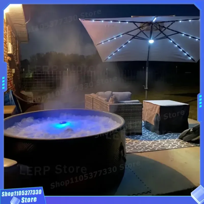 Portable Inflatable Hot Tub Spa for 4-6 Adults Outdoor Luxury Jacuzzi with Jets Portable Blow Up Bath for Backyard Garden