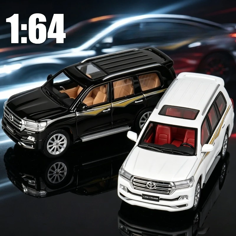 JKM Licensed 1:64 Land Cruiser LC200 Middle East Edition Diecast Model Car Toy Vehicle Gift Box Collection Miniature Voiture