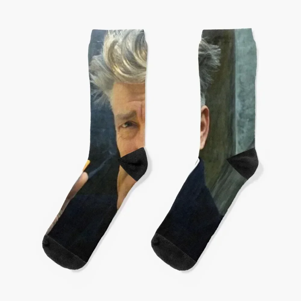 

david lynch smonking Socks snow Men's funny gift Socks Woman Men's