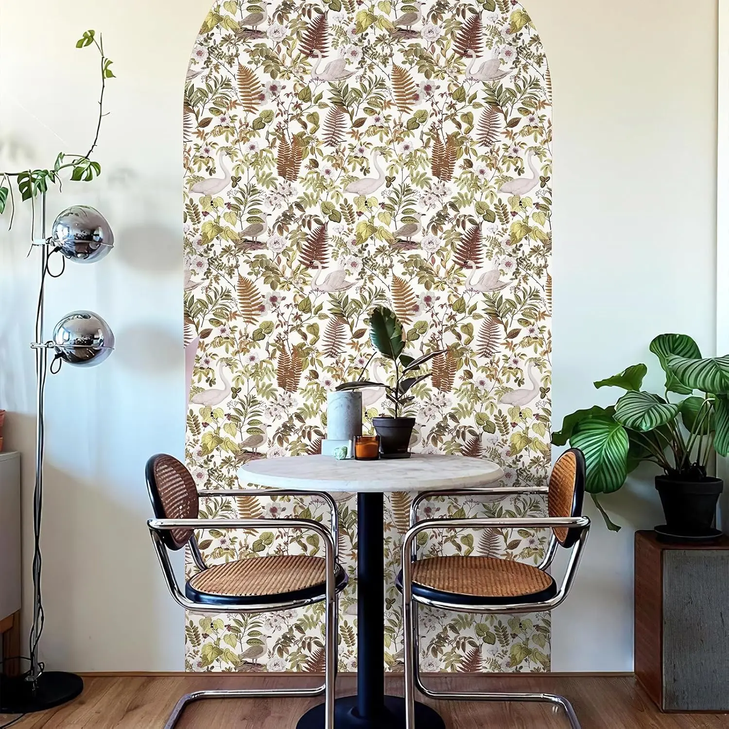 Papel tapiz Floral de pelar y pegar, papel tapiz autoadhesivo de bosque bohemio, papel de Contacto extraíble de hojas tropicales para dormitorio de guardería