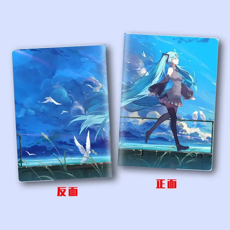 Hatsune Miku A5 Journal Notebook 60 Sheet Kawaii Anime Figure Printing Cover Cute Miku Virtual Singer Giveaway Photo Fans Gifts