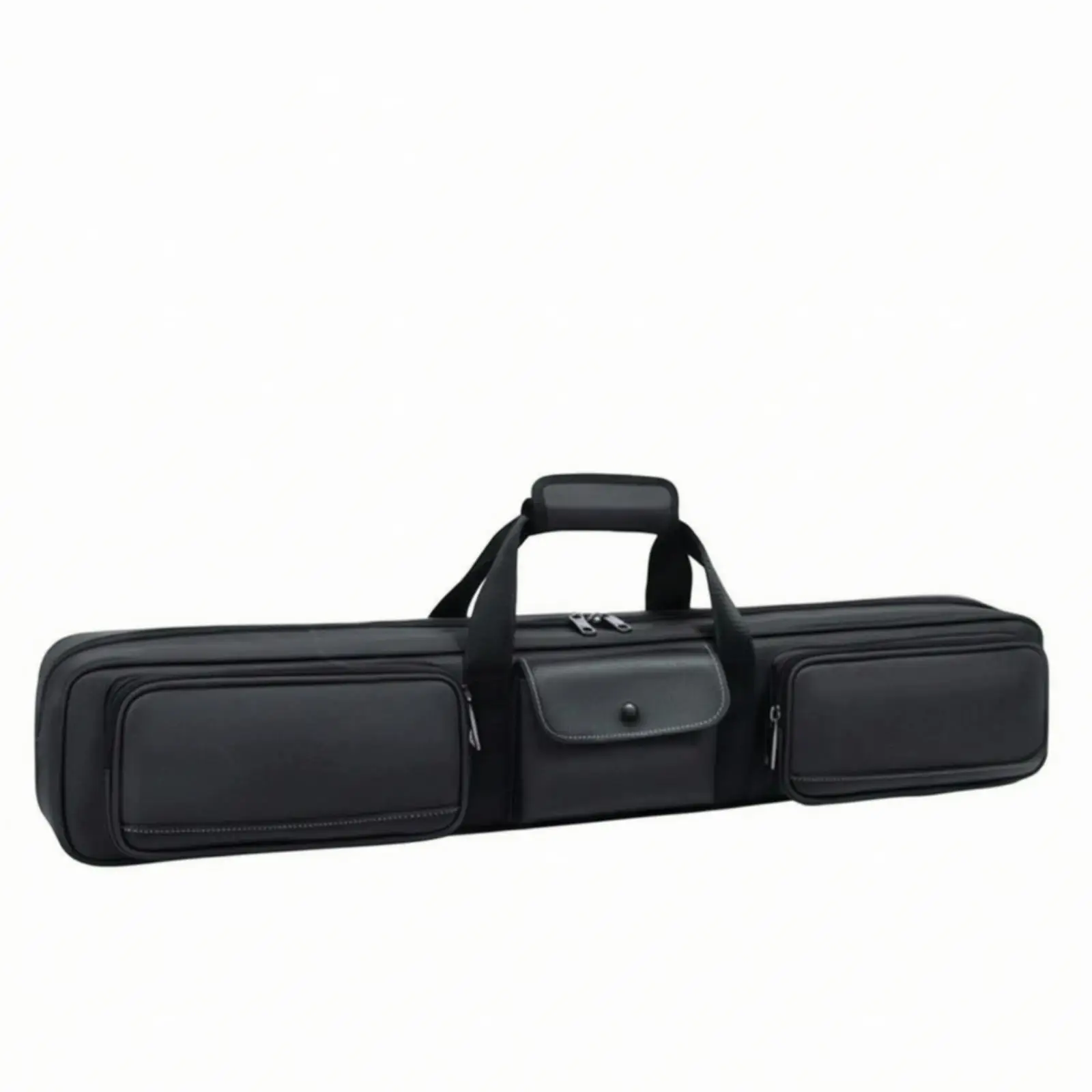 Reinforced Billiard Cue Bag for Snooker Stick with Exterior Pockets and Protective Padding