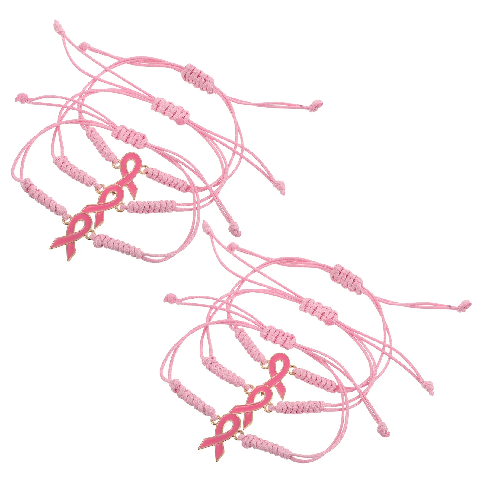 

6pcs Handmade Braided Bracelets for Women Woven Adjustable String Jewelry Lightweight Health Awareness Cords Inspirational