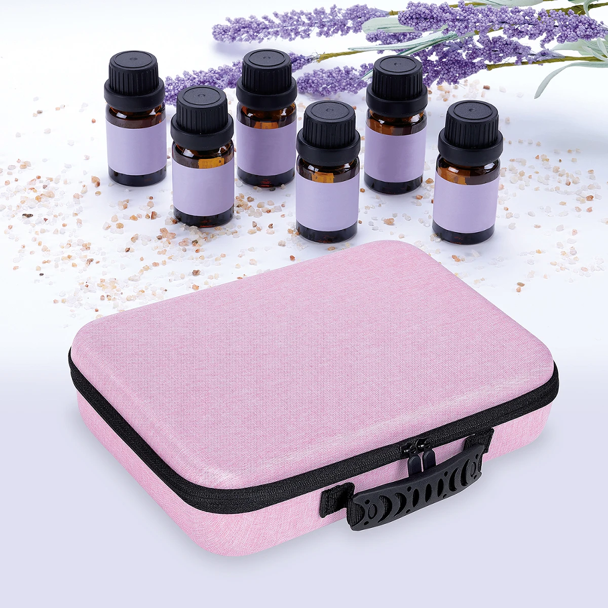 60 Slots Essential Oil Storage Case, Essential Oils Carrying Case With Detachable Sponge Holds 20 bottles 15 ml (0.5 fl.oz) 30 b